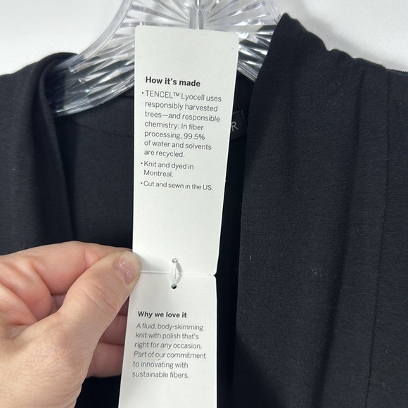 Eileen Fisher Black Kimono Cardigan find tinsel jersey size medium.NWT - Picture 13 of 13